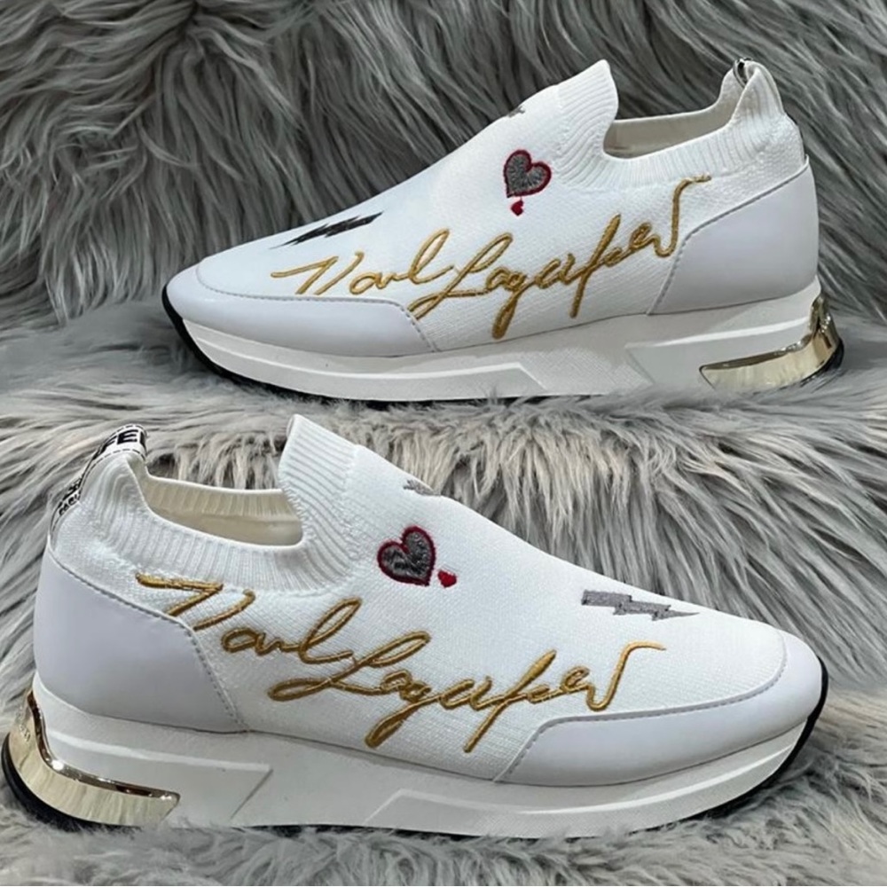 New Karl Lagerfeld Paris Miranda Knit Slip-On Sneakers